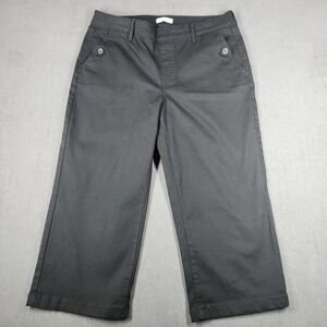 Croft & Borrow Jeans Womens Size Large Black Cropped Cotton Stretch